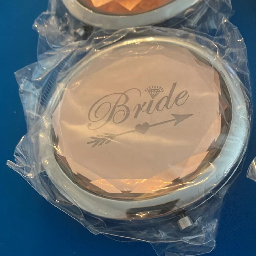 Rose Gold Bridal Party Compact Mirrors